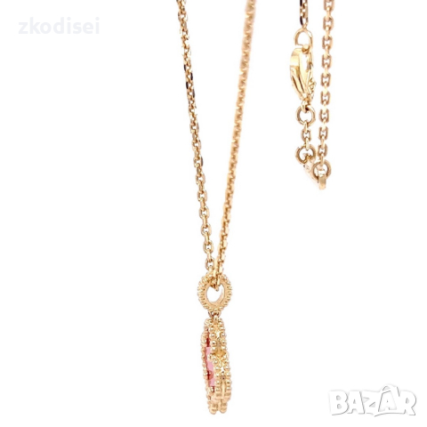 Златно колие Van Cleef 6,59гр. 50см. 14кр. проба:585 модел:22460-2, снимка 3 - Колиета, медальони, синджири - 44517871