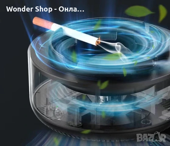 Бездимен уред, подходящ за дом, офис, кола, премахва дима и миризмата / Цвят: Бял, снимка 2 - Други стоки за дома - 51061633