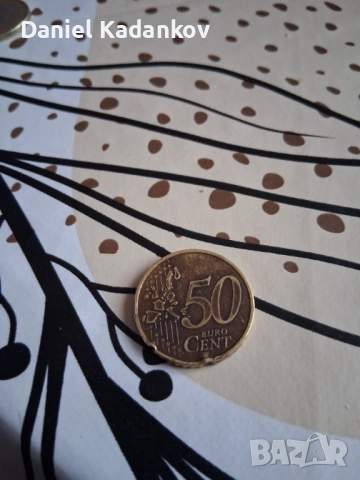 50 евро цента 2001 г. Франция, снимка 2 - Нумизматика и бонистика - 53132921