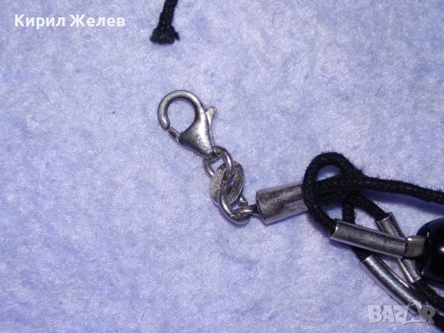 КРАСИВА ЕФЕКТНА СКЪПОЦЕННА ХЕНД - МЕЙД СРЕБЪРНА ГРИВНА СРЕБРО 925 и ЧЕРЕН ОНИКС 38700, снимка 8 - Гривни - 41741244