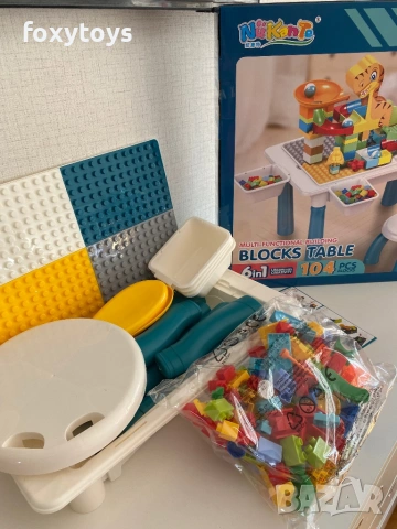 Комплект масичка, конструктор и столче - динозавър, снимка 7 - Конструктори - 53564609