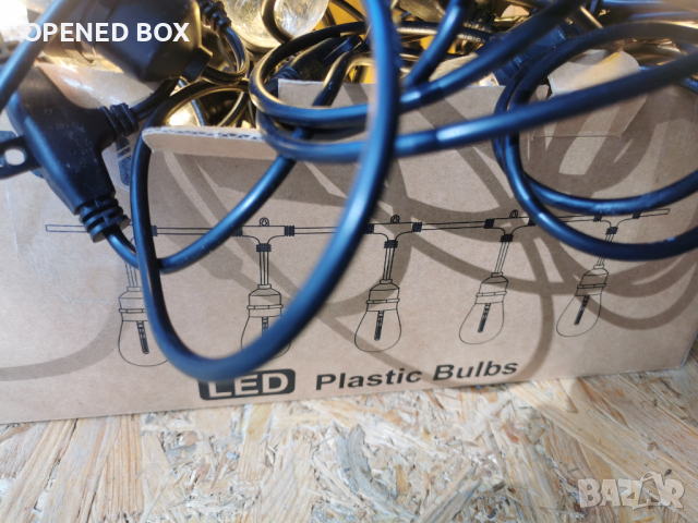 LED светещ гирлянд 45 м с 45 крушки, водоустойчив IP65, 2700 K, 45 W, енергиен клас А+, снимка 4 - Други - 44724845