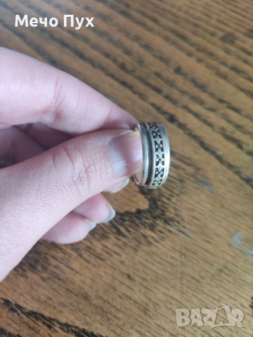 Сребърен пръстен халка (100), снимка 5 - Пръстени - 39715716