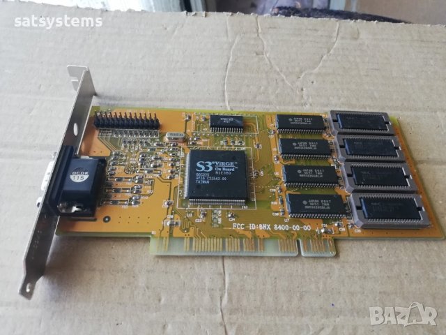 Видео карта S3 Virge N1E3BD 86C325 2MB PCI, снимка 5 - Видеокарти - 42136849
