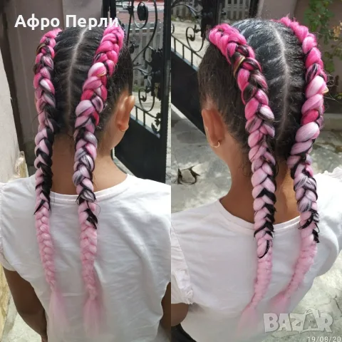 💜Детски Боксьорски Плитки 💜 Екстеншъни Ариел Къдрици Бохо Плитки Африкански Сенегалски Туистъри 