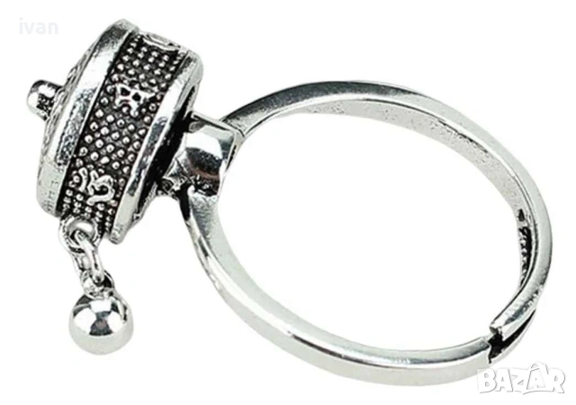 сребърен пръстен с ротационна корона , снимка 3 - Пръстени - 53132790