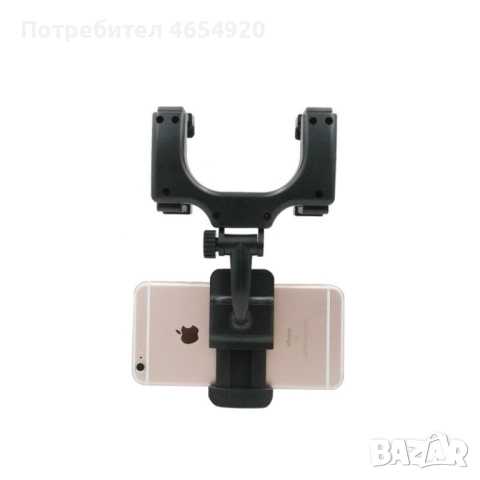 Поставка за телефон върху огледалото за обратно виждане на автомобил, снимка 6 - Аксесоари и консумативи - 52407294