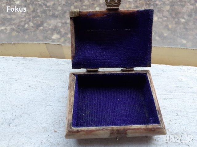 Стара кутия от камилска кост с месингов обков, снимка 4 - Антикварни и старинни предмети - 38999908