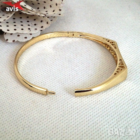 Гривна с 14К златно покритие 234864, снимка 2 - Гривни - 53821382