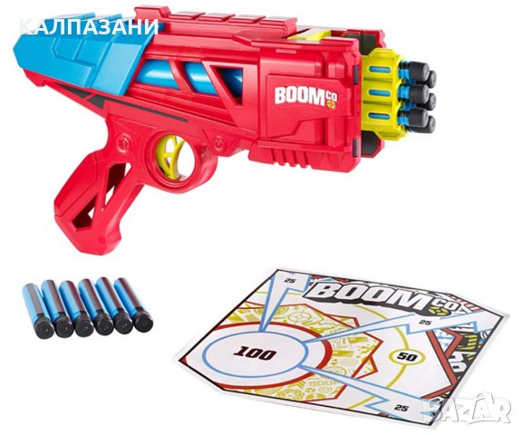 BoomCo DGK65 Dynamag Blaster - Mattel, с шест стрели и мишена , снимка 2 - Други - 35823062