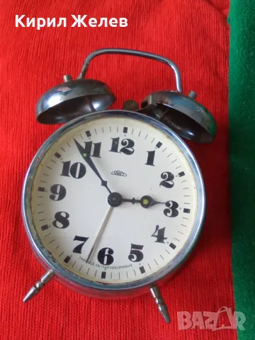 PRIM FABRIQUE EN TCHECOSLOVAQUIE Стар МЕХАНИЧЕН КОЛЕКЦИОНЕРСКИ ЧЕХОСЛОВАШКИ БУДИЛНИК - ПРИМ 43683, снимка 18 - Антикварни и старинни предмети - 44466258