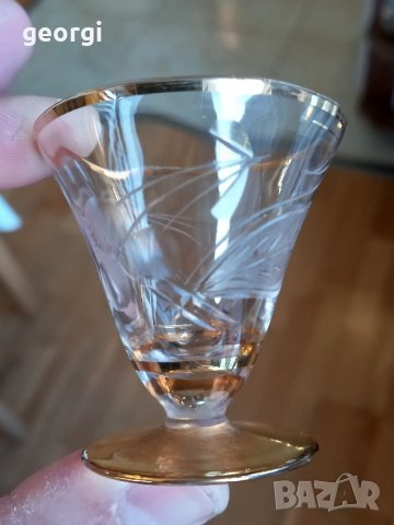 гравирани чаши за ракия със златен кант, снимка 5 - Чаши - 44348223