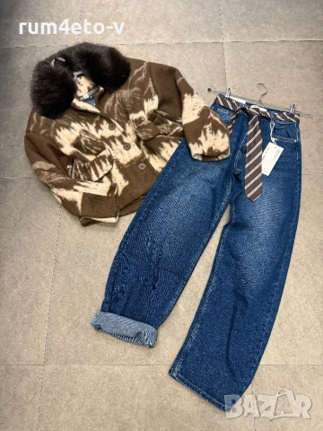 Красиво палто в три цвята , снимка 3 - Палта, манта - 52528182