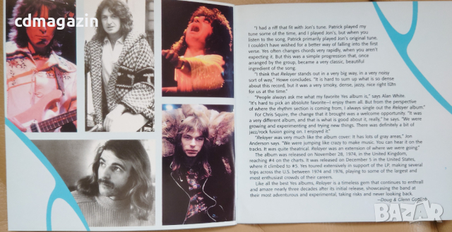 Компакт дискове CD Yes – Relayer, снимка 7 - CD дискове - 36373222