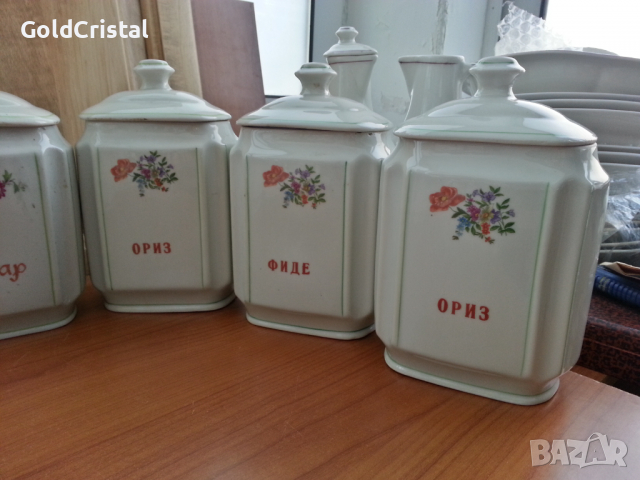 Стар български порцелан буркани, снимка 7 - Антикварни и старинни предмети - 36474236