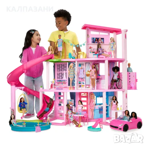 Barbie Dreamhouse® Къща на мечтите с огромна пързалка HMX10, снимка 4 - Кукли - 47629391