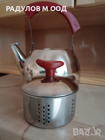 Свирещ чайник с цедка за чай 1.5 литра / 70787, снимка 3 - Аксесоари за кухня - 44617125