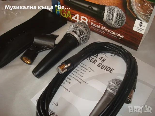 Вокален кабелен динамичен микрофон SHURE PGA48-XLR, снимка 3 - Микрофони - 56295228