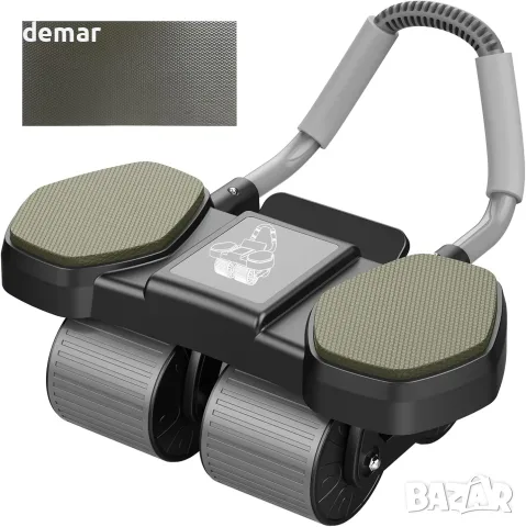 Уред за коремни преси Ab Roller Wheel с подложки за лакти и 4-колесна стабилна конструкция за