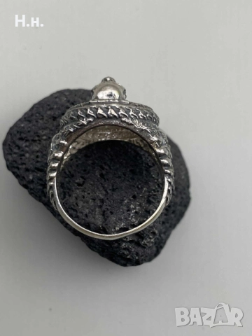 Сребърен пръстен уникален, снимка 6 - Пръстени - 52091218