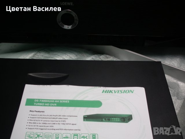 16 канален HD-TVI рекордер Hikvision DS-7316HUHI-F4/N TURBO HD DVR, за 8MP  камери, снимка 2 - Комплекти за видеонаблюдение - 35746651