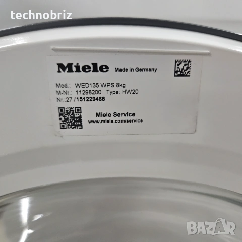 Немска инверторна пералня Miele W1 ChromeEdition А+++ 8кг - ГАРАНЦИЯ, снимка 6 - Перални - 53474897
