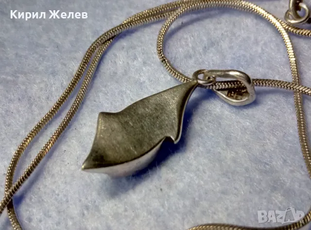 НЕЖНО СРЕБЪРНО ЛАНЧЕ КОЛИЕ със СРЕБЪРЕН ПЕНДАНТ СРЕБРО 925 с КРАСИВ КРАЛСКИ СЕДЕФ 49759, снимка 12 - Колиета, медальони, синджири - 50191643