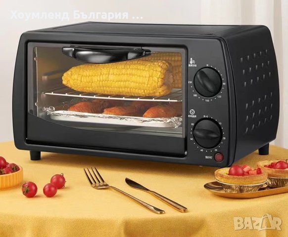 ГАРАНЦИЯ! Мини фурна 800W\9л. до 230°C, снимка 4 - Печки, фурни - 41842499