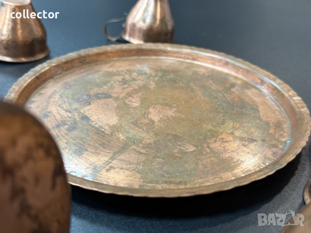 Кован меден сервиз за кафе. №7872, снимка 11 - Други ценни предмети - 53481309