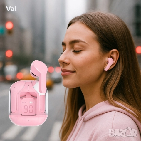 Безжични Bluetooth слушалки с LED дисплей и вграден микрофон, снимка 3 - Друга електроника - 52508723