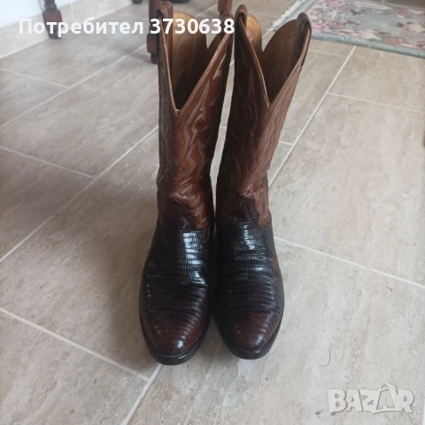 Оригинални каубойски ботуши кожа броненосец, снимка 4 - Мъжки ботуши - 53363739