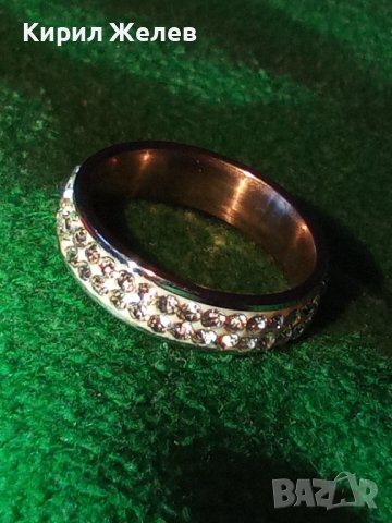 АРТ-ХАЛКА КРАСИВ ПРЪСТЕН БЛАГОРОДНА СТОМАНА с ЦИРКОН 9084, снимка 4 - Пръстени - 31283185