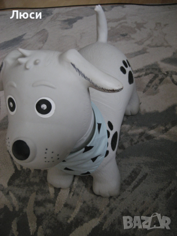 Гумено куче за скачане , гърнето не ползвано , летни дрешки 12-18м, снимка 1 - Бебешки бански - 26299237