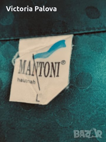 Разкошна пижамна риза MANTONI 100% коприна, снимка 4 - Ризи - 41381489