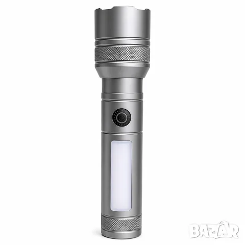Акумулаторен LED фенер 10W със странична сигнална светлина