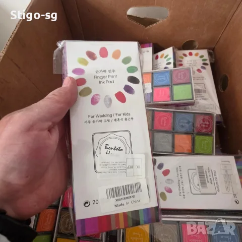 Комплект мастилени тампони за отпечатъци Finger Print Ink Pad – 26 броя (ЛОТ), снимка 5 - Рисуване и оцветяване - 56243037