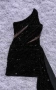 Нова елегантна черна рокля с пайети, снимка 1