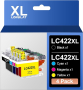 LOFBLAT LC422XL: Комплект мастила за Brother, 4 цвята, Съвместим пакет, снимка 1 - Други - 44659635