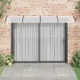 vidaXL Навес за врата, черен, 350x100 см, поликарбонат, снимка 3