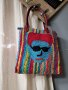 MIELIE екстравагантна чанта,плетена шарена, снимка 1 - Чанти - 40021350