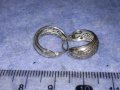 ОРНАМЕНТИРАНИ РЕТРО АРТ СРЕБЪРНИ ОБЕЦИ СРЕБРО 925 РЪЧНА МАЙСТОРСКА СТАРА ИЗРАБОТКА 18586, снимка 7