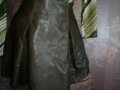 Maelie -S-Сладурска  кожена къса поличка  в масленозелено, снимка 2