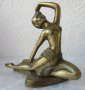 Балерина - пепелник, метал месинг бронз фигура статуетка, снимка 2