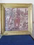 Стар голям гоблен в красива остъклена барокова дървена орнаментирани рамка. , снимка 6