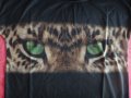 Черна тениска Mango с тигър, блуза с леопард, снимка 3