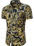 Мъжка лятна модна риза с щампа с къс ръкав, 3цвята - 023, снимка 3
