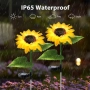Соларни LED градински светлини Слънчоглед - цветя, снимка 1