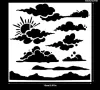 Небе облак облаци слънце пейзаж стенсил шаблон за спрей за торта украса Scrapbooking, снимка 2