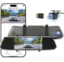 CHORTAU Dash Cam Огледална видеокамера за автомобил 7" Touch екран Full HD,предна и задна, G-сензор, снимка 1