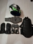Мото екипировка - каска за части,ръкавици ,протектори, снимка 1
